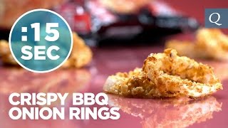 Crispy BBQ Onion Rings Recipe  15SecondRecipe [upl. by Eluj]