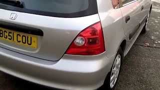 wwwbennetscarscouk 2002 HONDA CIVIC 14 72k Fsh NOW SOLD [upl. by Hgierb]