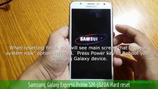 Samsung Galaxy Express Prime SMJ320A Hard reset [upl. by Trumann709]