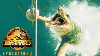 Kronosaurus Feeding SHOW Animation  Krono eats GREAT WHITE SHARK  Jurassic Wolrd Evolution 2 [upl. by Buseck]