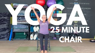 Chair Yoga 25 minute Gentle Chair Yoga [upl. by Henriette]