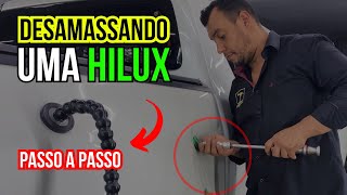 Passo a Passo Removendo Amassado da Hilux  Martelinho de Ouro [upl. by Anayk]