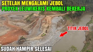 Proyek Bendungan Leuwikeris Ciamis Kembali Beraktifitas Seminggu Pasca Tanggul Jebol [upl. by Oileve526]