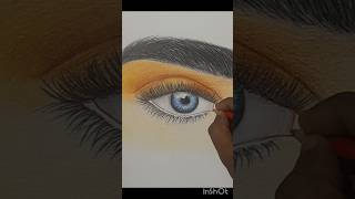 Eye Realism  drawing sketch art realisticdrawing pencilcolour howtodraw painting 😲😘 [upl. by Airotcivairam]