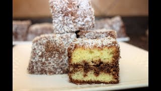 Lamingtons Recipe I Recette des Lamingtons I حلوى كيك لامنكتون اللذيذة 👇👇المكونات أسفل الفيديو [upl. by Eraste888]