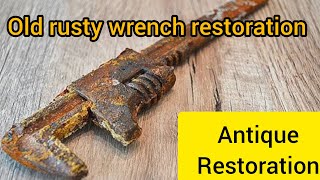 old rusty pipe wrench restoration  restoration videos old tools restoration [upl. by Hilliard]