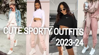 Cute Sporty Outfit Ideas 202324SPORTY OUTFITS Casual workout Outfits [upl. by Forland]