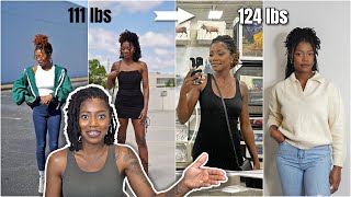 documenting my fitnessweight gain journey ive gained 13 lbs so far [upl. by Jane]