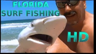 SURF FISHING FLORIDA POMPANO  SHARK AND WHITING [upl. by Onaled]