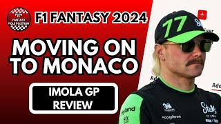 IMOLA GP REVIEW amp EARLY MONACO GP TEAM SELECTION  F1 FANTASY 2024 TIPS [upl. by Wendi950]