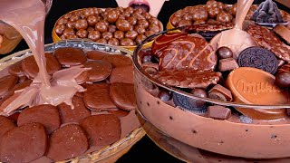 ASMR MALTESERS CHOCOLATE MILK KITKAT MAGNUM OREO ICE CREAM NUTELLA DESSERT MUKBANG먹방咀嚼音EATING SOUNDS [upl. by Ecirtael]