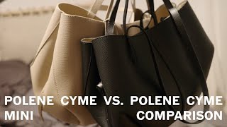 POLENE CYME VS POLENE CYME MINI COMPARISON Honest Review after 6 month what fits inside [upl. by Prichard208]