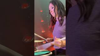 Emmanuelle Caplette is practicing between change over until her drum tech is messing with her 😂🥁🎥 [upl. by Adekahs471]