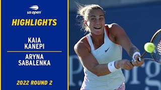 Kai Kenepi vs Aryna Sabalenka Highlights  2022 US Open Round 2 [upl. by Yenatirb]