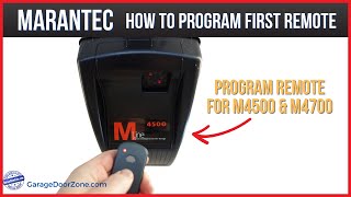 Marantec Opener Remote Program  How to program the 1st remote into models M4500 amp M4700 openers [upl. by Anhpad]