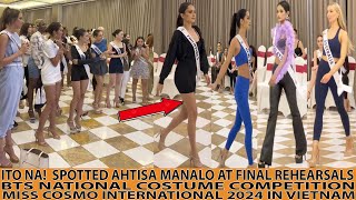 OMG AHTISA MANALO SPOTTED BTS REHEARSALS NATIONAL COSTUME COMPETITION MISS COSMO PHILIPPINES 202 [upl. by Gordy]