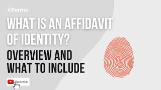 What is an Affidavit of Identity Overview and What to Include [upl. by Ahsatak879]