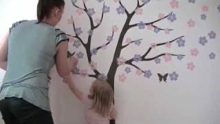 Wall decals installation video by Surface Inspired [upl. by Ayanat]