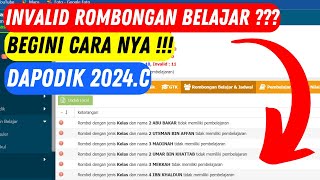 Cara Membuat Rombongan Belajar Dapodik 2024 C  Cara Gampang [upl. by Cassi]