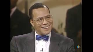 Minister Louis Farrakhan speaks about institutionalized racism on The Phil Donahue Show 1990 [upl. by Heppman]