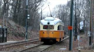 AshmontMattapan High Speed Line PCC Trolley Cars in Boston [upl. by Ttirrej]