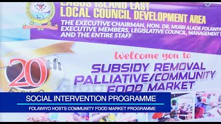 FOLAWIYO HOSTS COMMUNITY FOOD MARKET PROGRAMME [upl. by Dorahs]