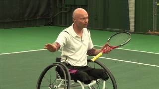 Wheelchair Tennis Instruction Video clip from Chapter 4 [upl. by Dinnage852]