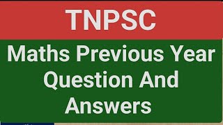 Tnpsc Previous year question discussion  Maths question discussion tnpsc governmentexam [upl. by Norrabal281]