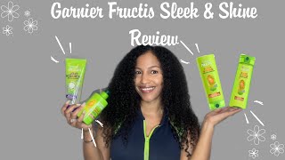 My Washday Routine Using Garnier Fructis Sleek amp Shine Range  Curly Hair Product Review [upl. by Lyrehs]