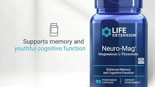 Life Extension NeuroMag Magnesium LThreonate 90 Vegetarian Capsules UltraAbsorbable Magne [upl. by Leontyne]