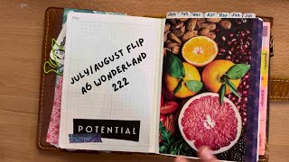 Planner Chat A6 Wonderland 222 JulyAugust flip [upl. by Akemahs]