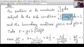 Solving isoperimetric problems with integral side conditions [upl. by Htez]