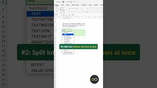 ExcelShorts  3 Ways to Use TEXTSPLIT in Excel ✂️ [upl. by Mungo356]