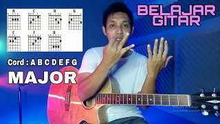 BELAJAR GITAR KUNCI DASAR UNTUK PEMULA  CHORD MAYOR [upl. by Notliw]