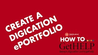 Create a Digication ePortfolio [upl. by Dickson]