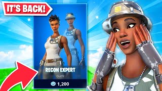 NEW Recon Expert RETURNS to Fortnite RAREST SKIN [upl. by Gilford680]