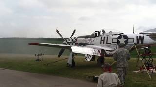 P51D Mustang firing 6 50 caliber M2 Brownings [upl. by Nahsyar791]