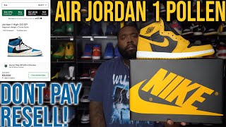 DO NOT PAY RESELL FOR JORDAN 1 Travis Scott x FRAGMENT AIR JORDAN 1 POLLEN SNEAKER REVIEW [upl. by Yesnnyl]