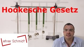 Hookesche Gesetz mit Versuch  Mechanik  Physik  Lehrerschmidt [upl. by Fairlie]