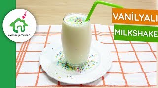 Vanilyalı Milkshake  Vanilya Milkshake Nasıl Yapılır  Soğuk İçecek Tarifleri [upl. by Ronoh531]