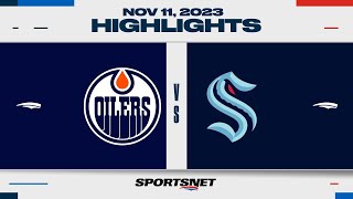 NHL Highlights  Oilers vs Kraken  November 11 2023 [upl. by Nuj978]