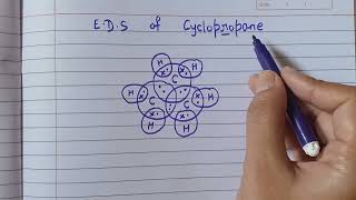 Trick to draw electron dot structure of cyclopropane [upl. by Anyaj]