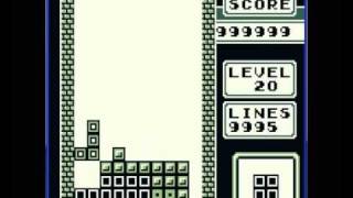 Game Boy Tetris  Score of 999999 points and 9999 lines [upl. by Bigler]