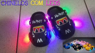 UNBOXING Chinelos Infantil Com Leds Piscantes para Menino e Menina Led Colorido Sandália ALIEXPRESS [upl. by Nilde461]