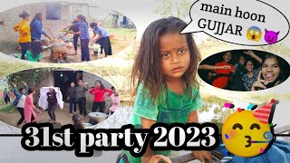 31st ki party main aaya GUJJAR 😱😈 31st party 2023🍾 amp birthday celebration 🥳viral 31stparty [upl. by Aisatsanna]