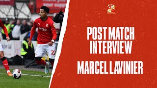 Marcel Lavinier  Swindon Town vs Gillingham  Post Match Interview [upl. by Ruelle]