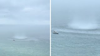 Boat spotted pulled in by a waterspout in Miami Florida shorts [upl. by Vharat]