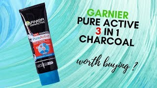 Garnier Pure Active 3 in 1 Charcoal ReviewFace WashMaskSrub UrduHindi [upl. by Porta]