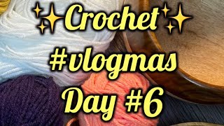 Crochet vlogmas Day 6 ✨ granny squareaday ✨ yarn scrap buster ✨ASMR quiet living [upl. by Atteynek]