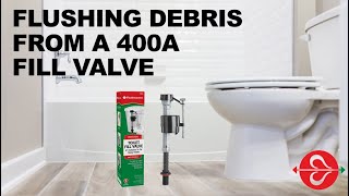 How to Fix Toilet Running Continuously or Making Hissing Sound Flushing Debris from 400A Fill Valve [upl. by Rannug]